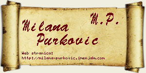 Milana Purković vizit kartica